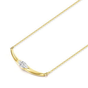 Collana di Diamanti Aimgal Certificata NGTC, Stile <span class=keywords><strong>Old</strong></span> Money, Diamante Coltivato 0.3ct, Oro Massiccio AU750 18K, Taglio a Occhio di Cavallo, Gioiello di Lusso - Product Image 5