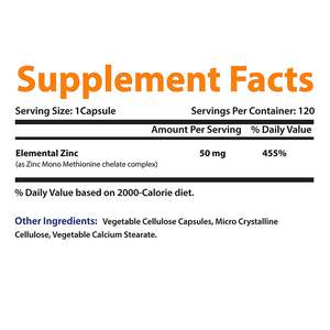 Chất lượng cao chay kẽm viên nang chăm sóc sức khỏe bổ sung kẽm Mono Methionine Chelate phức tạp hệ thống miễn dịch hỗ trợ người lớn - Product Image 2