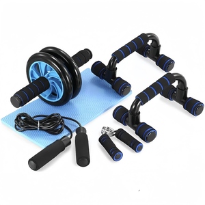 Set Combinado Mayorista para Fitness en Casa: Rueda Abdominal, Cuerda para Saltar, Dispositivo de Fuerza de Agarre y Soporte para Flexiones, Fabricado en ABS y EVA - Product Image 1