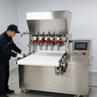 Machine de remplissage de crème à 5 pistons pour matériaux à haute viscosité, sauces et gels