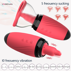 Jouets sexuels pour femmes, vibrateur avec fonction de léchage de langue, design de gode vibrant pour le point G, 10 fréquences, vibrateur rechargeable par USB - Product Image 2