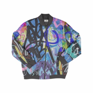 แจ็กเก็ตบอมเบอร์แบบคลาสสิกสำหรับผู้ชายแจ็คเก็ตบอมเบอร์แบบแฟชั่นมีซิปสีพื้นสำหรับฤดูใบไม้ร่วง - Product Image 1