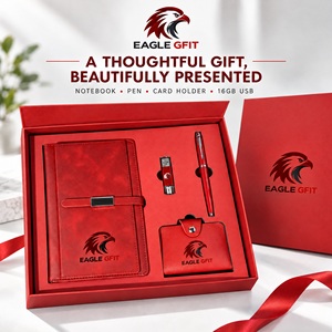 Cuaderno A5 de PU para Negocios, Porta Tarjetas, Memoria USB de 16G, Personalizable para Regalos Corporativos de Oficina, Set de Regalo 4 en 1 - Product Image 1
