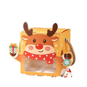 Caja de Papel para Dulces, Galletas y Chocolate con Diseño de Ventana de Cartón Blanco para Regalo de Navidad, Nochebuena - Product Image 4