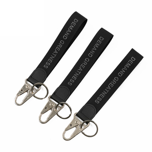 Good Quality Custom Logo Printing Silicone Keychains <b>Polyester</b> Short Wristlet Keychain <b>Lanyard</b> - Product Image 1