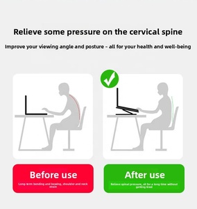 Nhôm Xoay rỗng làm mát máy tính xách tay đứng dọc Máy tính để bàn nâng cao với nâng và gấp tính năng cho máy tính bảng <span class=keywords><strong>PC</strong></span> - Product Image 3