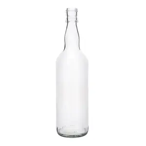 热软木塞顶部特殊饰面高级白色空圆形花式批发葡萄酒750毫升白酒玻璃瓶