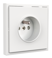 Prise murale européenne 16A/10A à encastrer - 250V, matériau PC, prise électrique française et interrupteur (certifié CE)