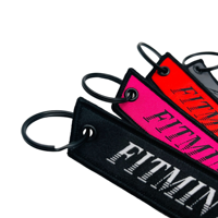 BSBH Nouveau design Porte-clés personnalisé tissé avec étiquette nominative, logo brodé par sublimation, porte-clés Jet Tag