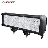Barre lumineuse LED Super lumineuse de 17 pouces, 216W à quatre rangées, barre lumineuse de travail tout-terrain pour camion JEEP