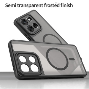 Étui magnétique fin transparent mat en PC pour Motorola <span class=keywords><strong>Moto</strong></span> G86 Power / <span class=keywords><strong>G100</strong></span> Pro / G86 / ThinkPhone 25, compatible avec la charge sans fil - Product Image 4