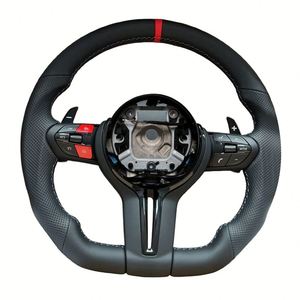 Volante de Coche con Calefacción y Vibración, Forrado en Cuero Perforado con Franja Roja para <span class=keywords><strong>BMW</strong></span> M340 <span class=keywords><strong>2023</strong></span> 540i G30 M340i G20 330i 2020 - Product Image 3