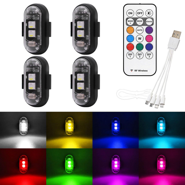 Mini Rechargeable Drone LED Strobe Light Aviation Warning Safety Light Universal Night Flight Accessory for UAV