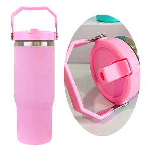 Flip Straw 30oz Matte Macaron Blank Sublimation Stainless Steel <b>Vacuum</b> Insulated Leak Proof Tumbler Bottlewith Handle - Product Image 1