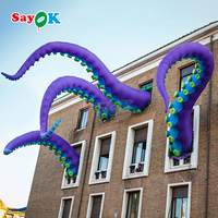 Sayok conception 3D gratuite extérieur sauter LED tentacules jambes bras de pieuvre gonflables pour décorations d'halloween