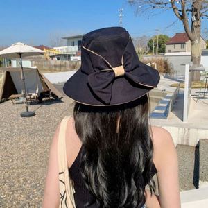 Chapeaux d'été unisexes en gros, protection solaire UV extérieure, en tissu maillé, à large bord, avec nœud décoratif, pour la pêche, les loisirs et le ski - Product Image 4