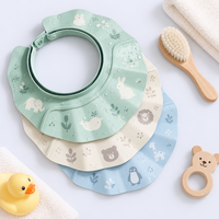 Topi Mandi Bayi Silikon TPE Lembut dengan Logo Custom, Dapat Disesuaikan, Anti Air, Pelindung Telinga, untuk Balita dan Anak-anak