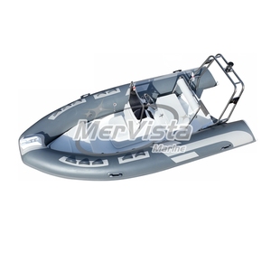 Haute qualité 14ft RIB430 <span class=keywords><strong>coque</strong></span> en fibre de verre semi-rigide Hypalon/PVC bateaux de pêche gonflables - Product Image 5