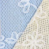 Tissu en maille à broderie florale 100% polyester, tissu léger en filet transparent pour robe, chemisier, vêtements pour femmes, tissus pour vêtements