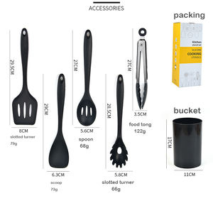 طقم مستلزمات المطبخ والمطبخ, طقم مستلزمات المطبخ والمطبخ والمطبخ مقاوم للحرارة مع 12 مجموعة - Product Image 3