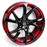 Rines de Aleación Forjados 17 18 Inc 8.5J ET12 5x114.3 CB73.1 Rojos para 370Z Stinger Mazda6, 4 Piezas, 5 Años de Garantía
