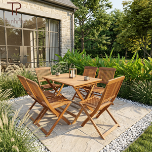 Chaise de jardin pliable en bois d'acacia contemporaine et écologique, idéale pour villa, parc, chambre, cuisine et cour – Vente en gros à prix abordable - Product Image 5