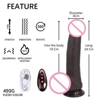 Großhandel Maßgeschneiderte Verpackung Fernbedienung Stoßfunktion 10 Vibrationsmodi Weiches Silikon+ABS 100% Wasserdicht Realistischer Dildo für