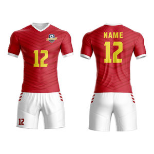 Customizável Futebol Jersey Set Unisex Sublimação Futebol Jersey respirável Futebol T-shirt com Team Name Logo Serviços OEM - Product Image 3