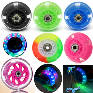 <b>LED</b> Scooter Wheels 80mm ABEC-7 Bearing PU Kids Scooters Replacement Parts - Product Image 1