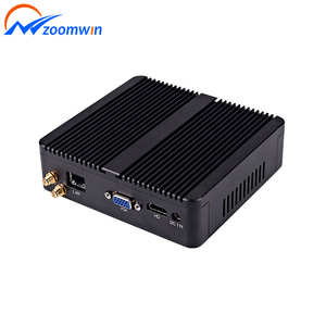 ZOOMWIN Celeron komputer industri J1800 Win7/10 Linux Ubuntu OS penyimpanan MSATA HD VGA tampilan ganda 1920*1080 PC Mini tertanam