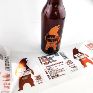 Wholesale Factory Customized Transparent Waterproof Label Wine Water Bottle Self-Adhesive Sticker <b>Red</b> Wine Bottle Label - Product Image 3