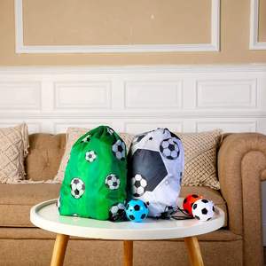 Custom Soccer <b>Drawstring</b> Bag <b>Backpacks</b> for Birthday Parties Bag White Cotton Eco <b>Drawstring</b> Bag - Product Image 3