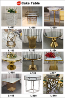 Table de mariage en verre avec base en acier inoxydable, nouvelle conception NIKA, pour événements, banquets, repas, avec roulettes, table à gâteau