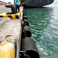 Florescence CCS BV Certified Natural Rubber High Energy Absorption Cylindrical Fender Marine Tugboat Dock Protection Customized