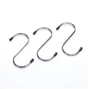 4-pack of S-shaped stainless steel multi-functional traceless hooks for kitchens and bathrooms, as well as wardrobes, <b>hats</b>, and - Product Image 4