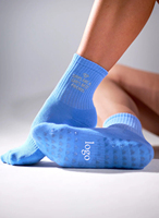 Chaussettes de yoga antidérapantes populaires pour femmes, fabrication OEM, vente en gros, chaussettes de sport professionnelles pour Pilates, chaussettes en coton biologique doux