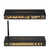 Extracteur audio HDMI 2.0 4K@60Hz, convertisseur DTS AC3 5.1CH, décodeur audio numérique ARC SPDIF coaxial, entrée audio PC-USB BT