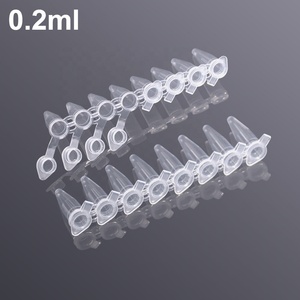 Tubos de PCR de 0.2ml, <span class=keywords><strong>Tubo</strong></span> de Centrífuga PCR-8 de 0.1ml, Pared Ultrafina, Libre de DNase/RNase, No Pirogénico, No Citotóxico, 120 Tiras - Product Image 1