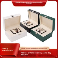 Boîte d'emballage pour montre en cuir PU, design transfrontalier, haute qualité, avec fermeture métallique à angle droit et motif vélo, pour emballage cadeau SBHPM14