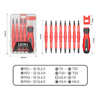 En stock – Kit de tournevis isolés pour électricien, 18 pièces, embouts interchangeables CrV, boîte à outils manuels pour réparation électrique
