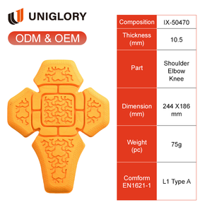Ensemble de protections pour coudes et épaules certifiées CE niveau 1, protections dorsales pour blousons de moto - Product Image 2