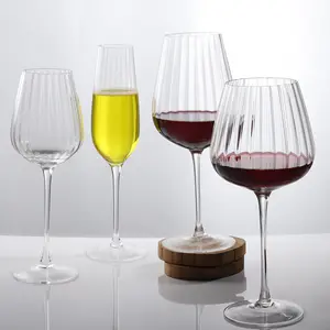 Nordic Stripe Rotwein Champagner Cup Kreativer gestreifter Becher Glas wasser becher für den Heimgebrauch