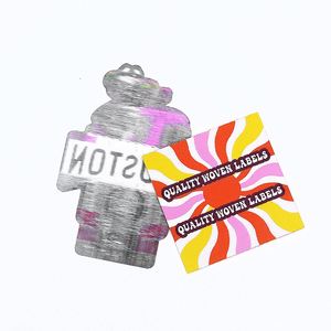 Etiquetas Tejidas Personalizadas con LOGO para Ropa, Parches Termoadhesivos de Tela de Algodón con Hilo de Damasco para Planchar - Product Image 5