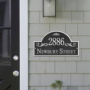 Pelat nama pintu kuningan plak pintu logam alamat nomor rumah timbul personalisasi - Product Image 3