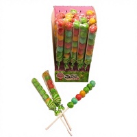 Couleur mélangée Goût de fruit Forme de pastèque Chewing-gum Sucette Bubble Gum Gumball emballé individuellement