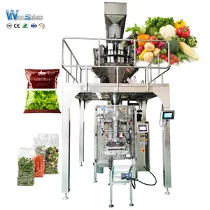 Máquina automática vertical para ensaladas, frutas, verduras frescas, Ensacadora de peso, empacadora de verduras