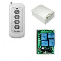 Télécommande sans fil RF universelle en plastique pour porte de garage/porte/ouvre-voiture, 4 boutons, 315/433 MHz, 12 V CC automatique