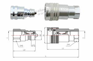 Hoge kwaliteit 1/4" BSP vrouwelijke connector met FKM afdichting PAV tractor hydraulische snelkoppelingen - Product Image 4