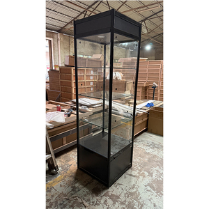 יחידת תצוגה זכוכית מודרנית עם תאורה הוביל ארון תצוגה לבן & שחור עבור חנויות קמעונאיות - Product Image 4