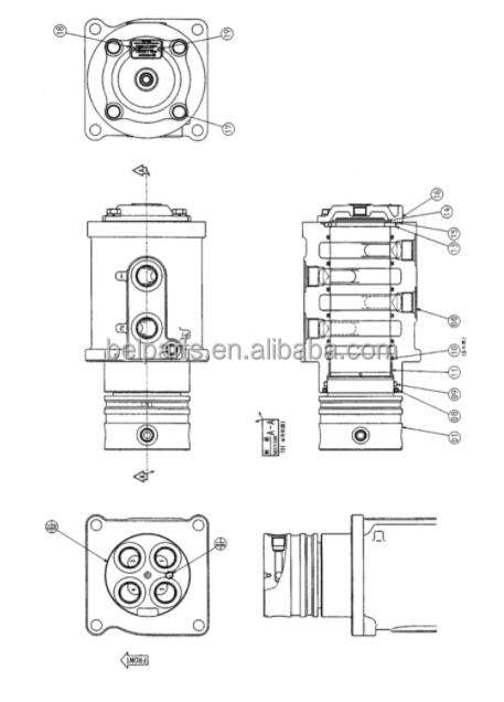 Hitachi Ex1200-5/ex1200-6/zx450-3/zx470-5 Excavator Swivel Joint